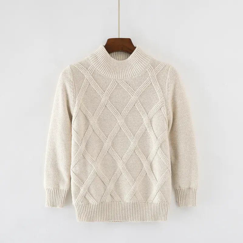 Kids Korean Style Knitted Turtleneck Sweaters Medium Large