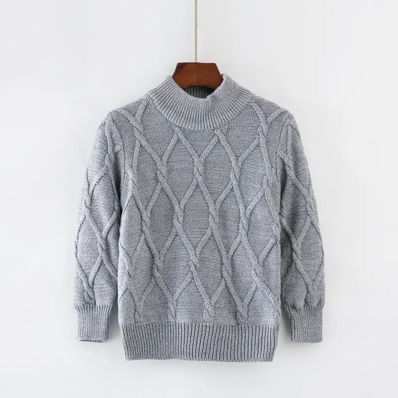 Kids Korean Style Knitted Turtleneck Sweaters Medium Large