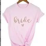 Bride Love Print Pink T-Shirt Casual Wear - Image 3