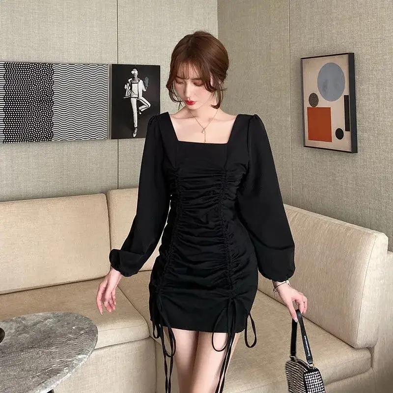 Yujie Light Wind Dress 2025 Spring Autumn New French Retro Hepburn Small Waist - Image 4