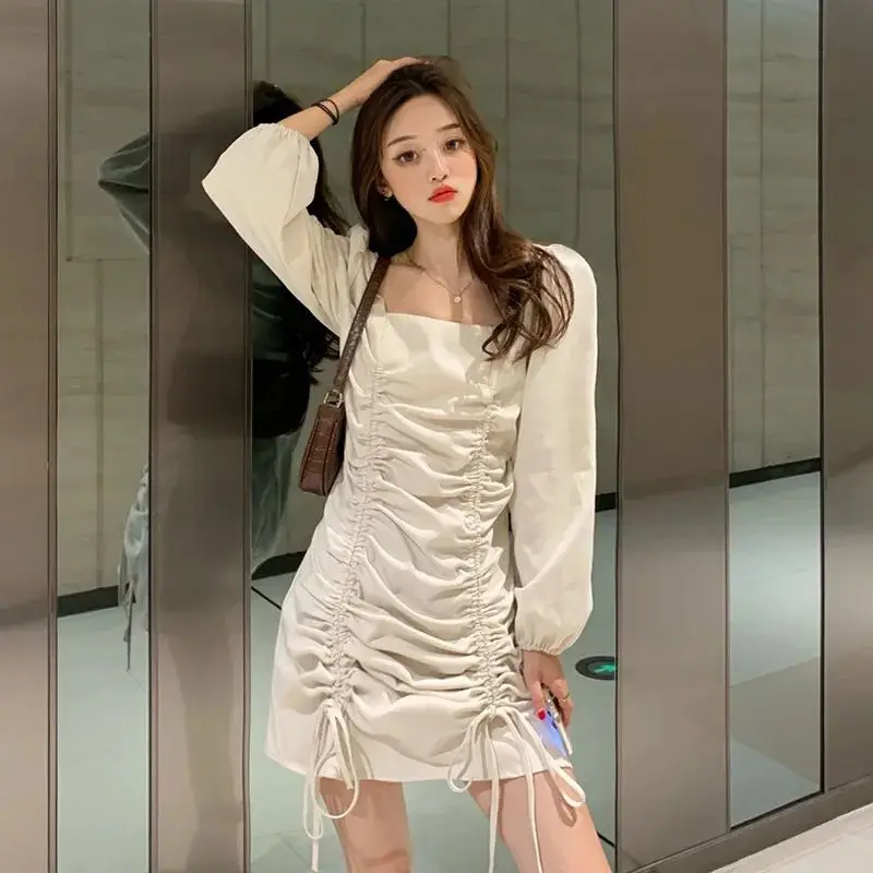Yujie Light Wind Dress 2025 Spring Autumn New French Retro Hepburn Small Waist - Image 6