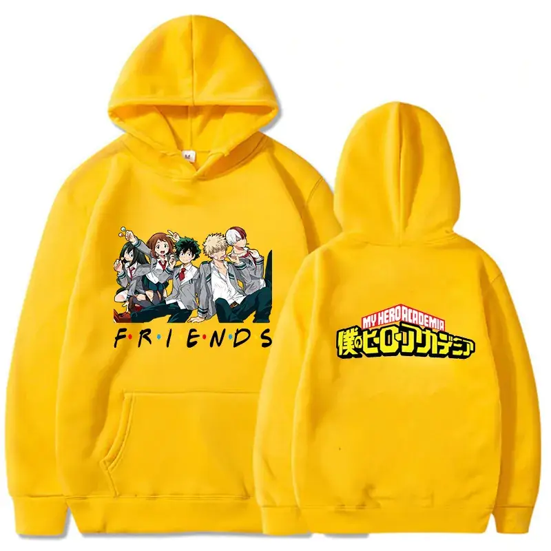 My Hero Academia Friends Hoodie Red for Men - Image 2