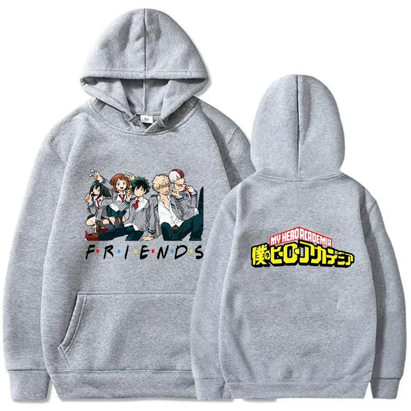 My Hero Academia Friends Hoodie Red for Men - Image 4
