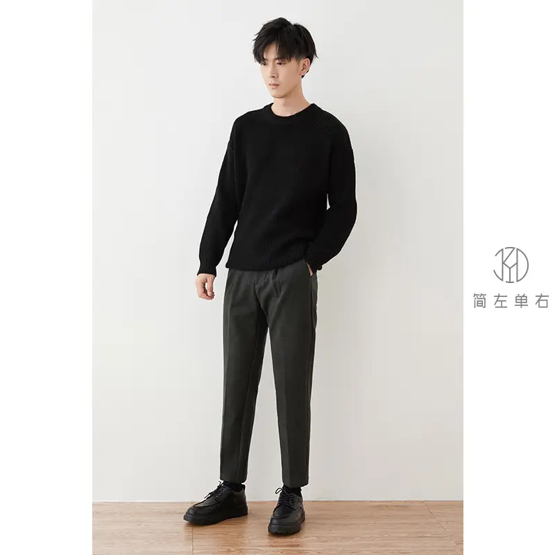 Men's Woolen Slim-fit Ankle Pants Winter Straight - Image 6