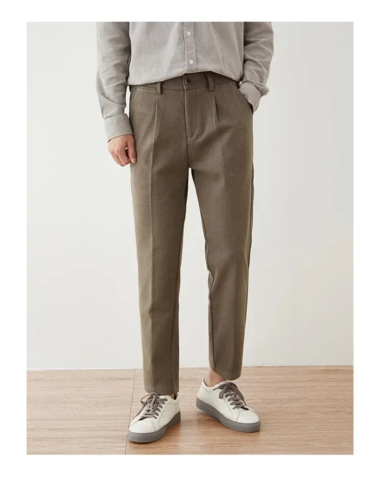 Men's Woolen Slim-fit Ankle Pants Winter Straight — feature 13