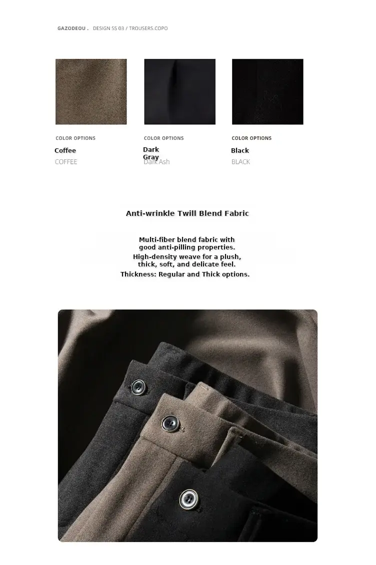 Men's Woolen Slim-fit Ankle Pants Winter Straight — feature 2