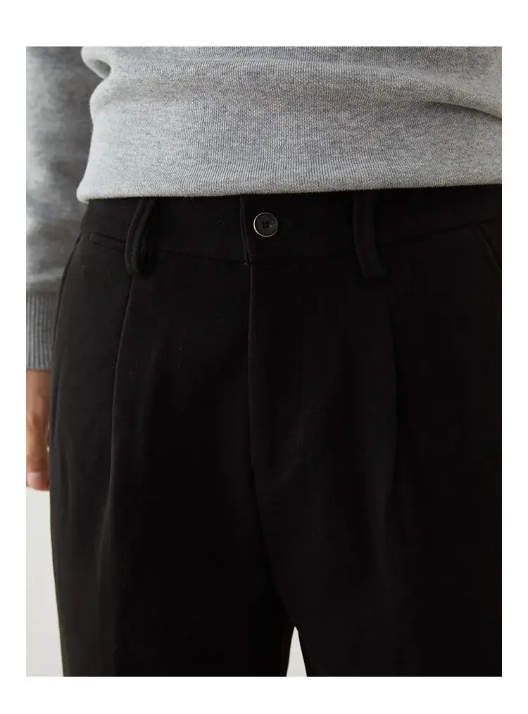 Men's Woolen Slim-fit Ankle Pants Winter Straight — feature 28