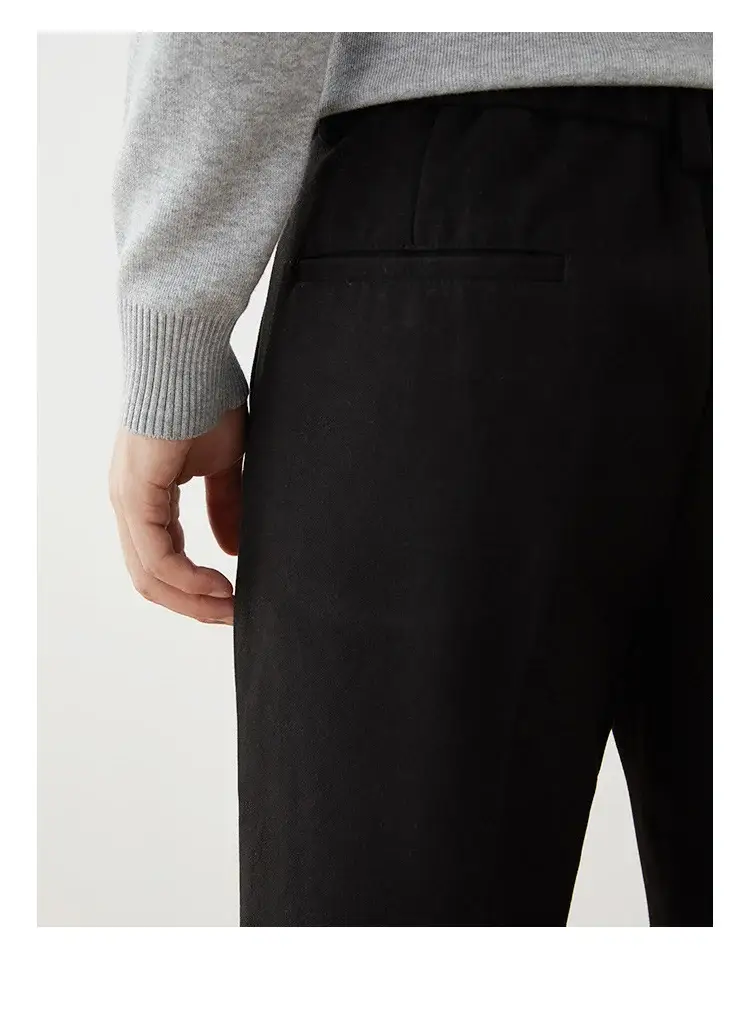 Men's Woolen Slim-fit Ankle Pants Winter Straight — feature 29