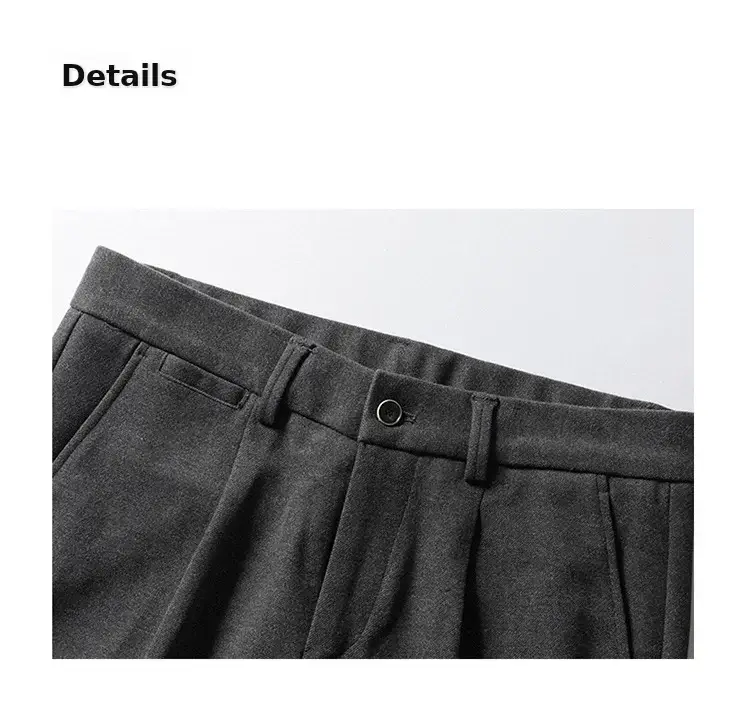 Men's Woolen Slim-fit Ankle Pants Winter Straight — feature 32