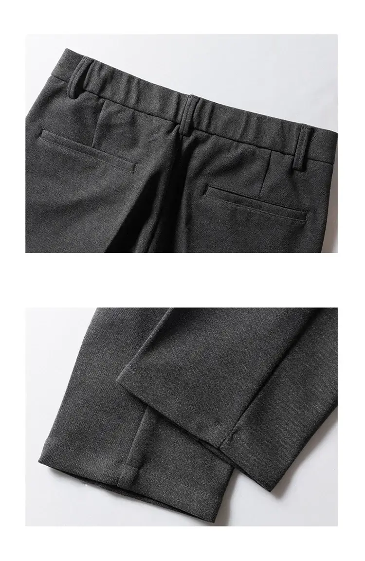 Men's Woolen Slim-fit Ankle Pants Winter Straight — feature 33
