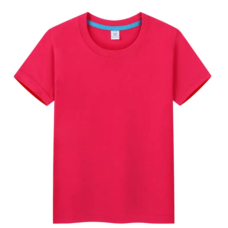 Children Red T-Shirt Logo Set Solid Color - Image 13
