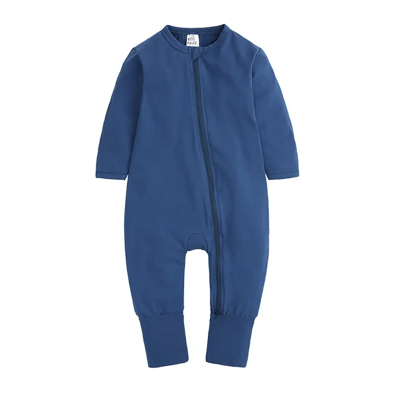 Blue Newborn Foot Hare Jumpsuit Spring Summer Autumn - Image 3