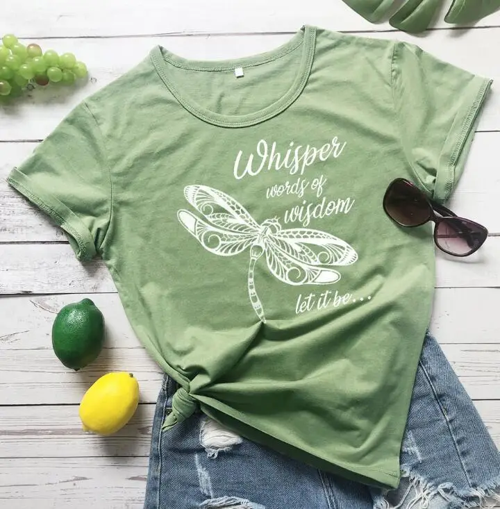 Whisper Words Butterfly Print T-Shirt White - Image 4
