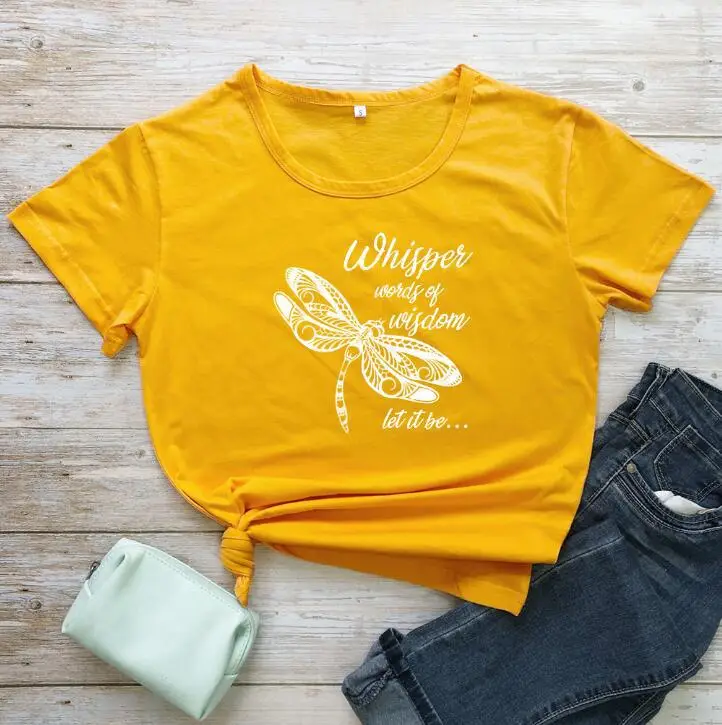 Whisper Words Butterfly Print T-Shirt White - Image 5