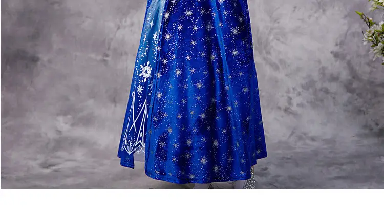 Carefully Selected Frozen Cape and Cloak with Vest, Elsa Princess Style, Autumn and Winter Children's Tie-On Warm Outerwear for Older Kids — feature 31