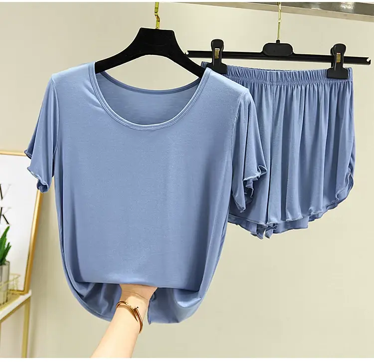 2024 Summer Blue Modal Cotton Women's 2-Piece Set — feature 16