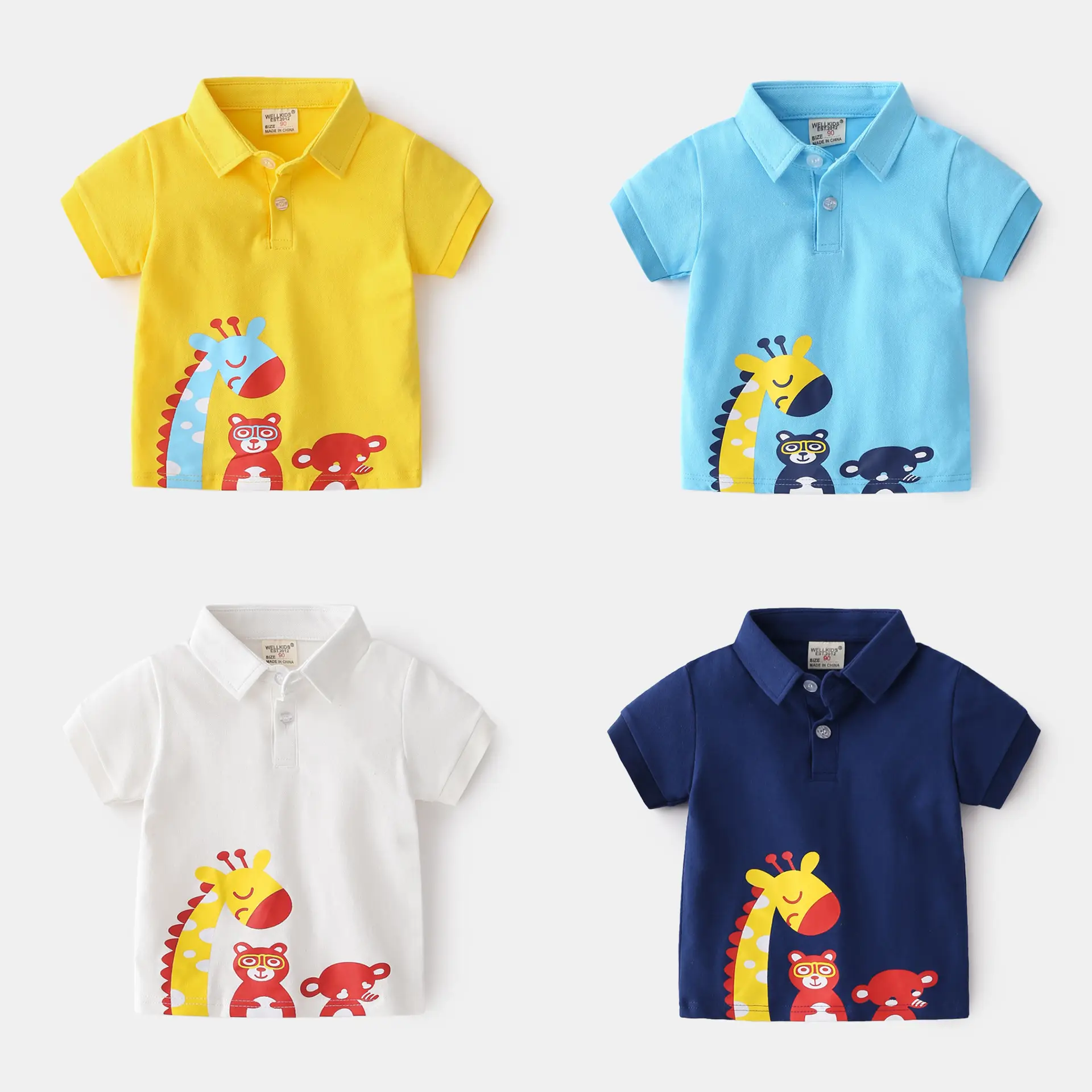 Yellow Cartoon Long-Eyelashed Boy's T-Shirt 2023 - Image 4