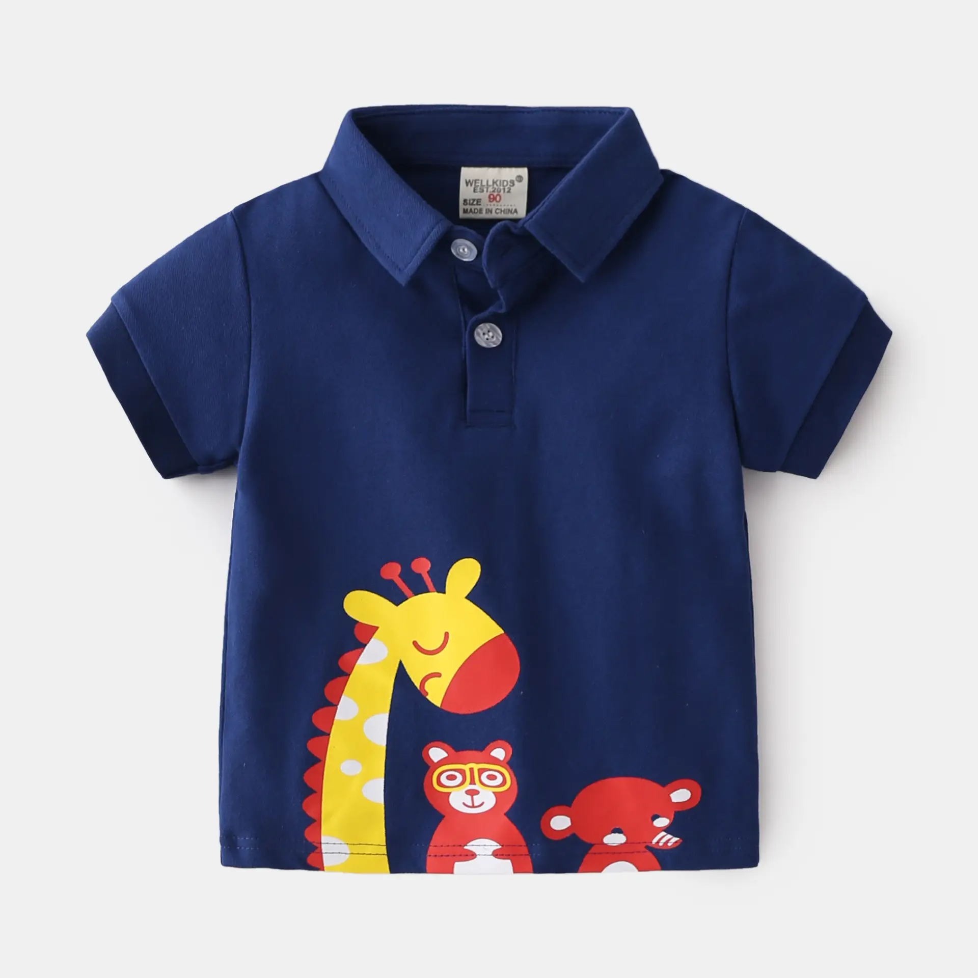 Yellow Cartoon Long-Eyelashed Boy's T-Shirt 2023 - Image 5