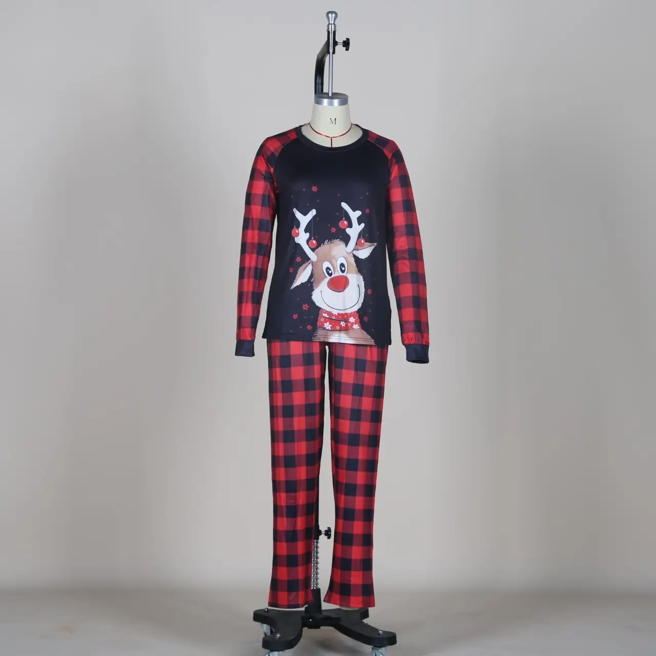 2025 Christmas Deer Print Pajamas Set for Kids & Teens - Image 3