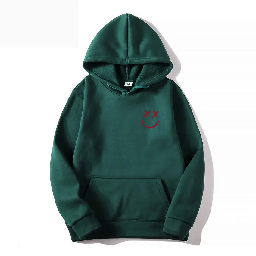 Purple Smiley Hoodie Set for Men Women Winter Fleece - Image 6