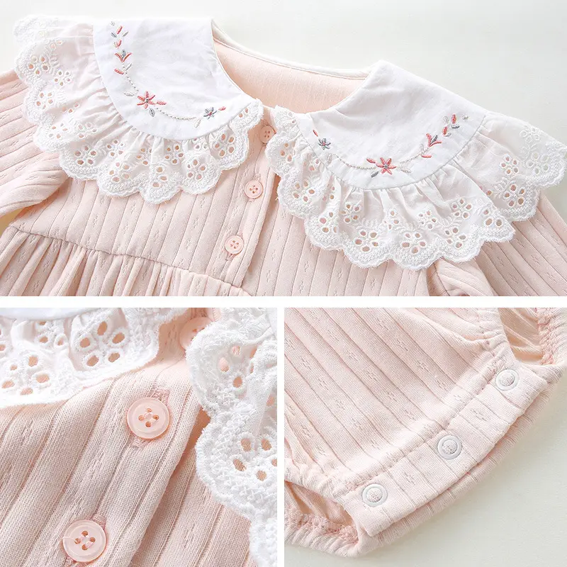 2025 Spring Girls' Embroidered Climbing Hatshirt Set - Image 5