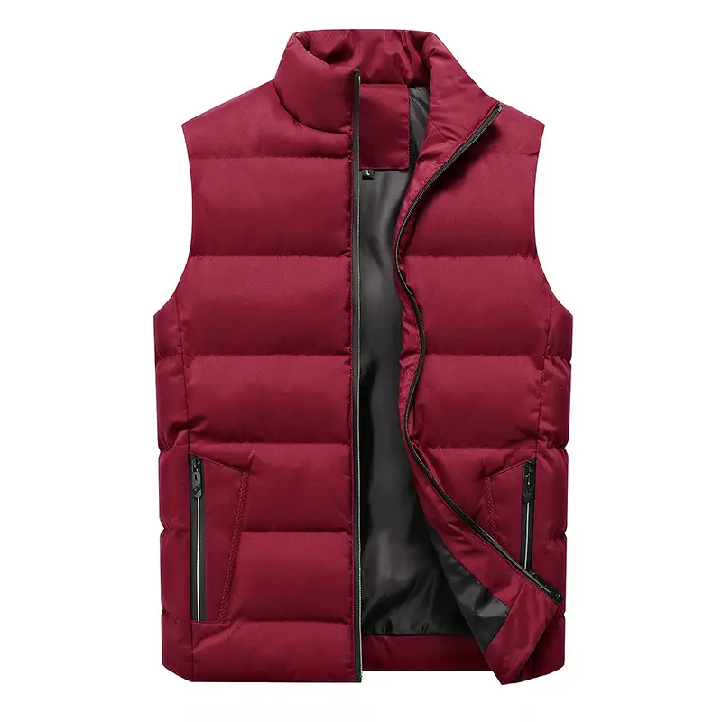 Men Navy Blue Puffer Vest Youth Large Size