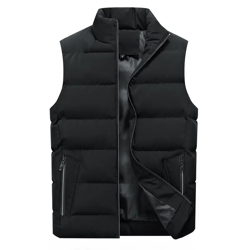 Men Navy Blue Puffer Vest Youth Large Size