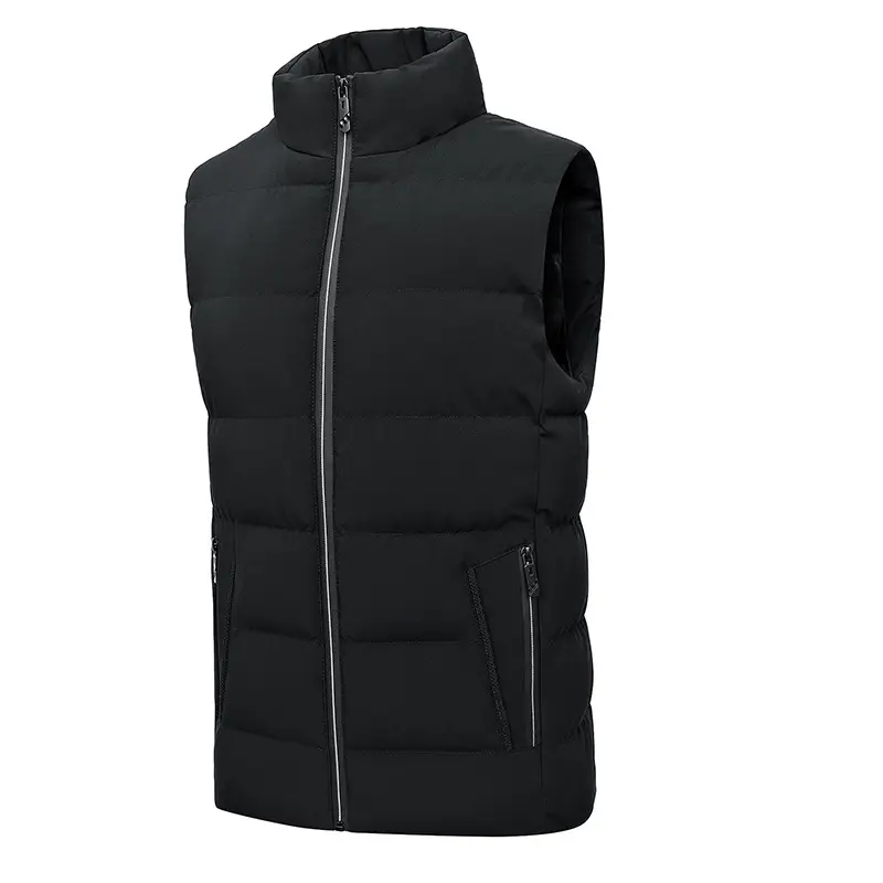 Men Navy Blue Puffer Vest Youth Large Size