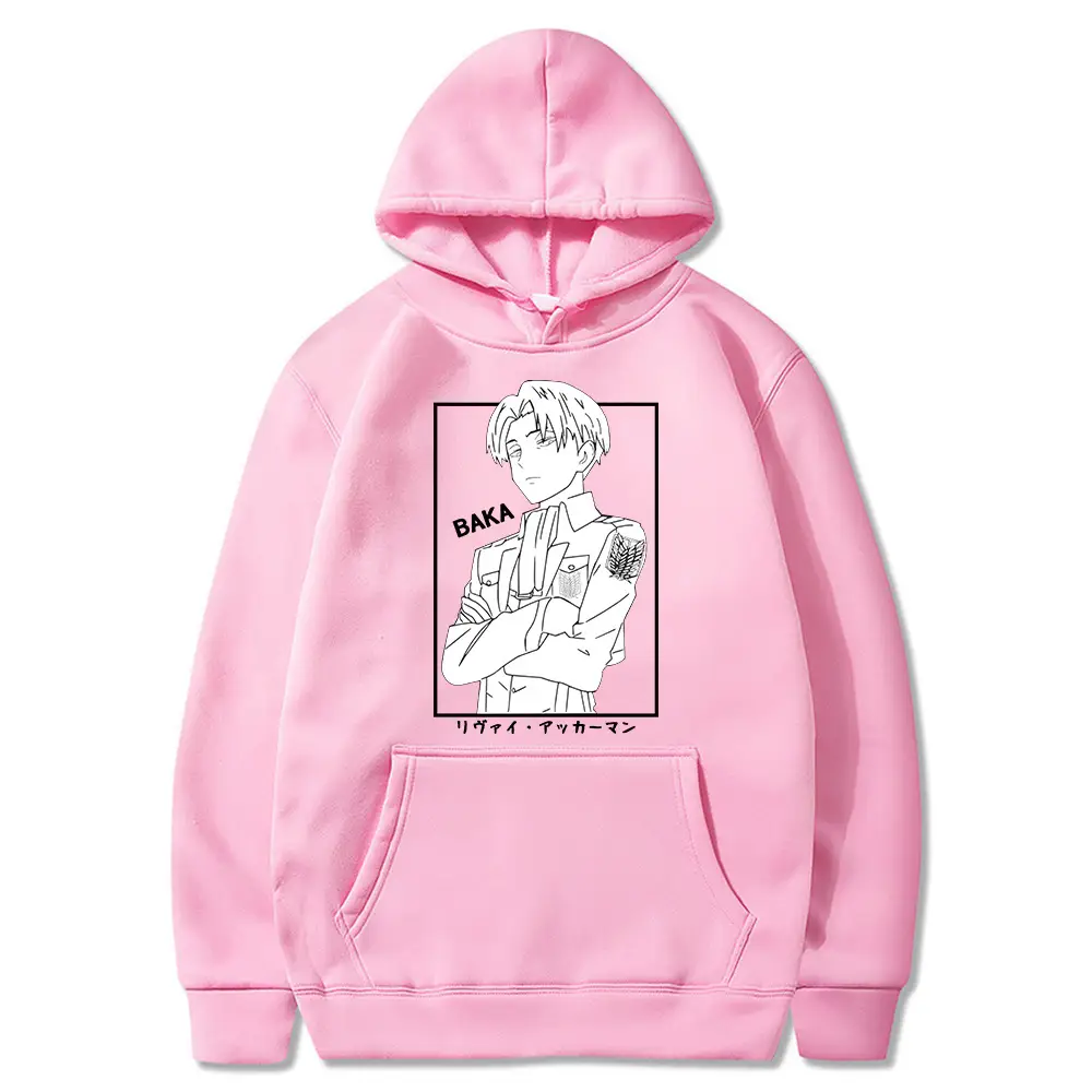 Pink Cross-Border Attack on Titan Hooded Sweatshirt for Men Women — feature 6