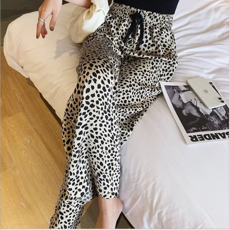 Leopard Print Wide Leg Pants Women 2022 Summer - Image 2