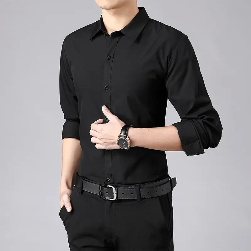 Men's Red Short Sleeve Slim Fit Shirt - Image 6