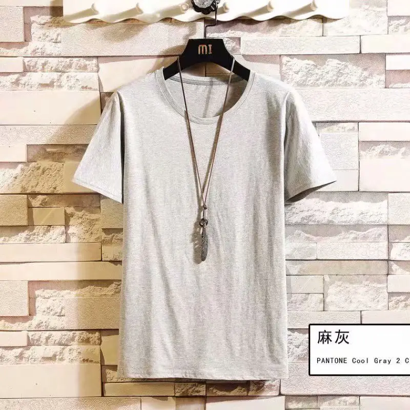Men White Cotton T-Shirt Round Neck Summer Wear