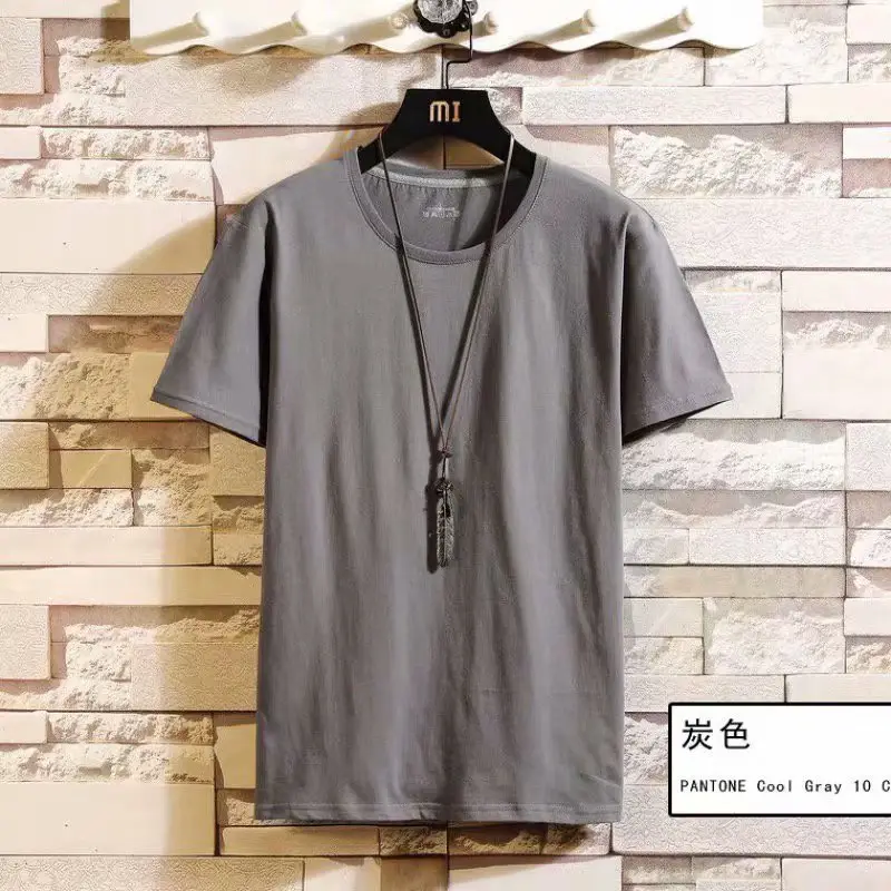 Men White Cotton T-Shirt Round Neck Summer Wear