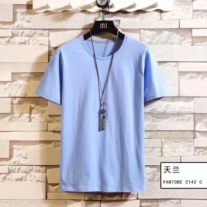 Men White Cotton T-Shirt Round Neck Summer Wear