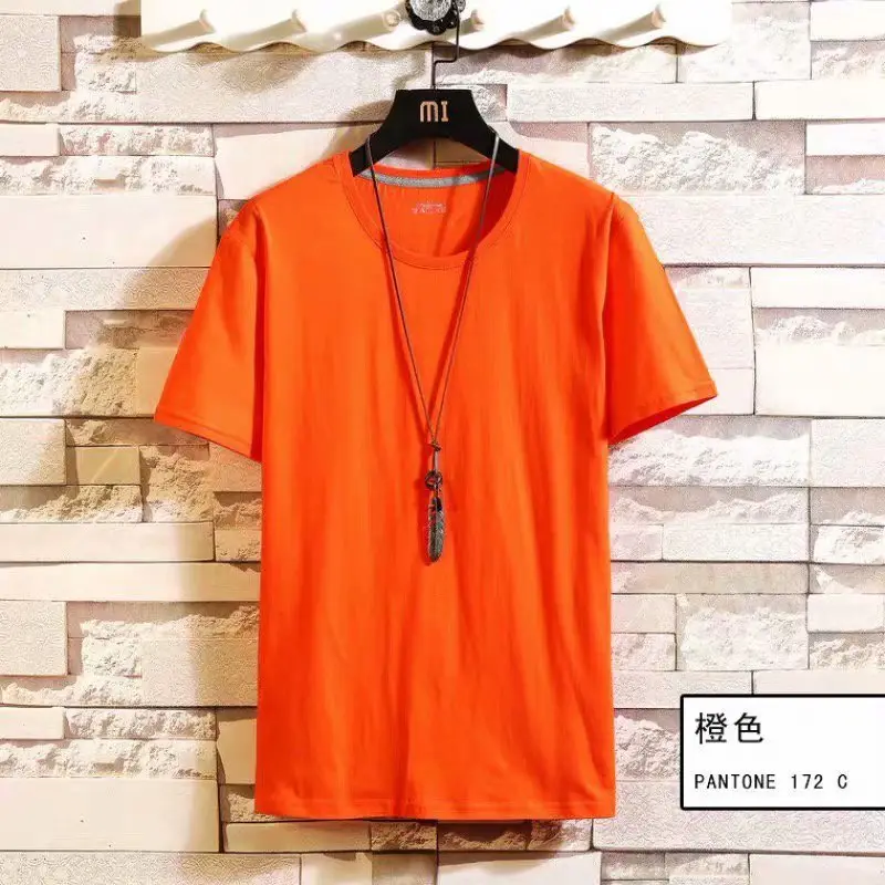 Men White Cotton T-Shirt Round Neck Summer Wear