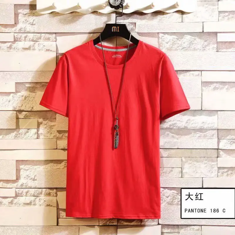 Men White Cotton T-Shirt Round Neck Summer Wear