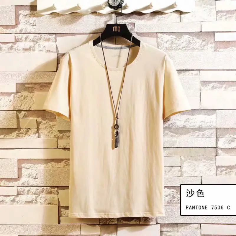Men White Cotton T-Shirt Round Neck Summer Wear