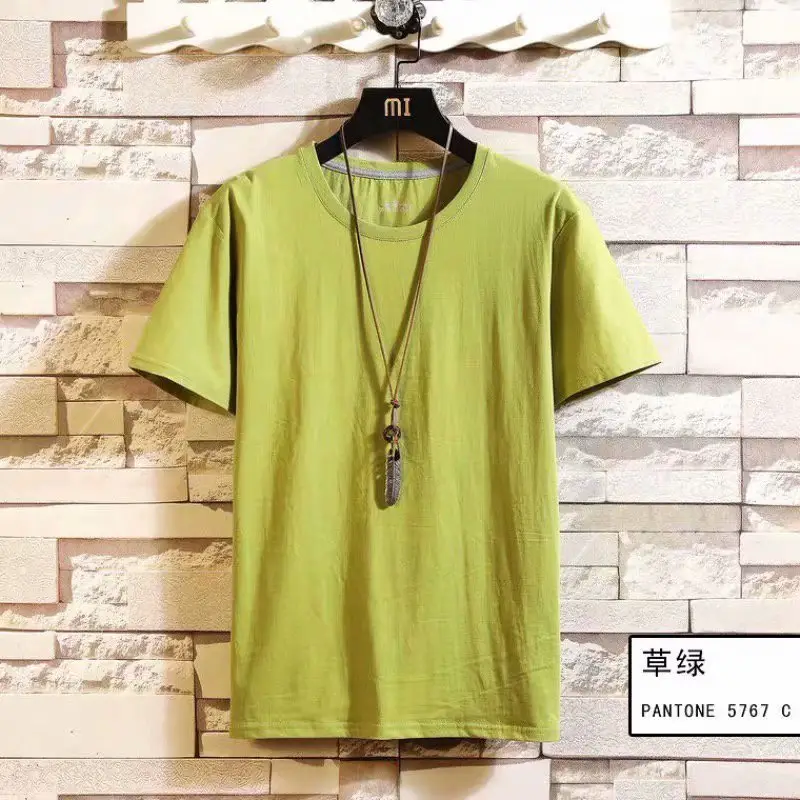 Men White Cotton T-Shirt Round Neck Summer Wear