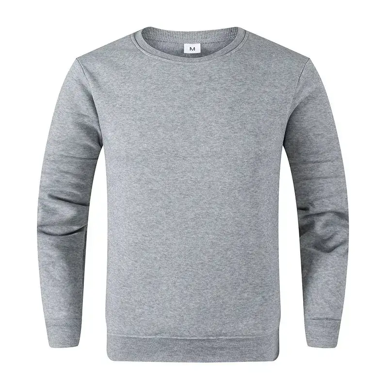 Blue Crewneck Sweatshirt Unisex Fleece Loose Fit - Image 18