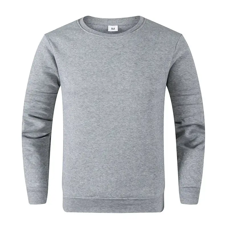 Blue Crewneck Sweatshirt Unisex Fleece Loose Fit — feature 5