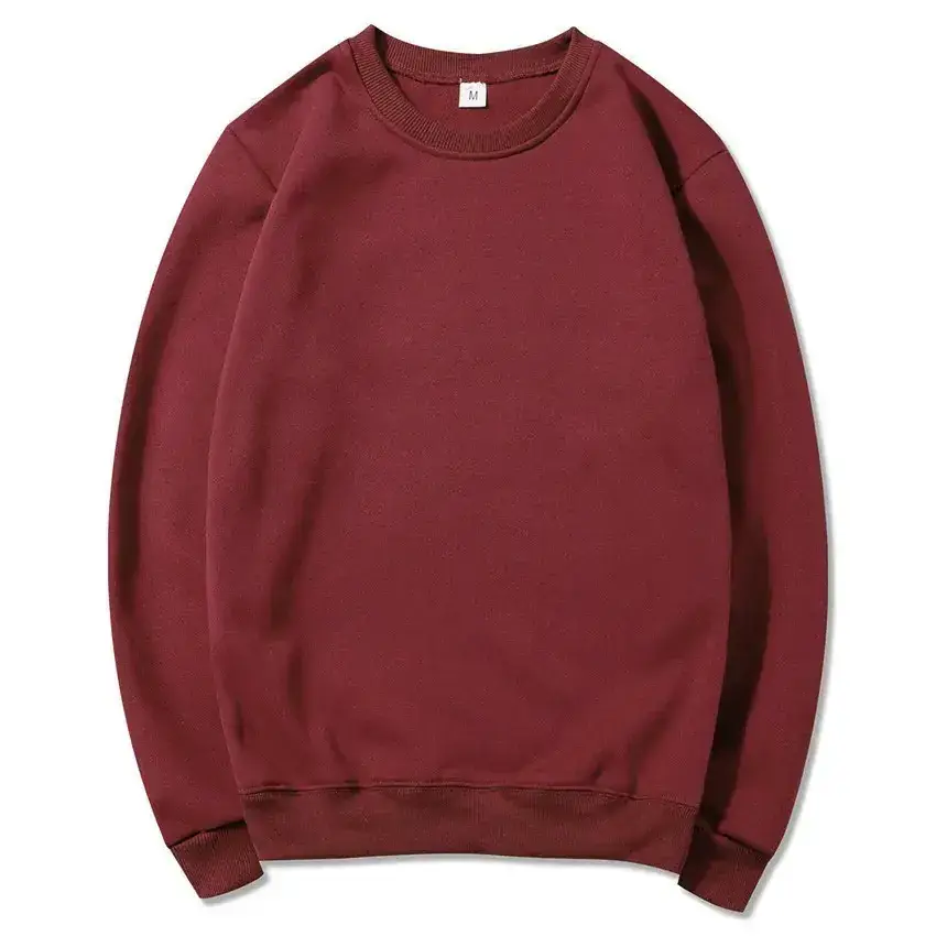 Blue Crewneck Sweatshirt Unisex Fleece Loose Fit - Image 15