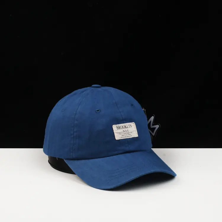 Women Blue Cotton Cap with Brand Logo — feature 9