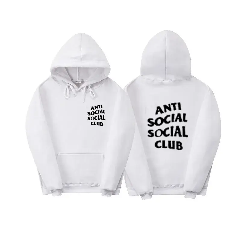 Anti Social Club Hoodie Orange Velvet 2021 - Image 10