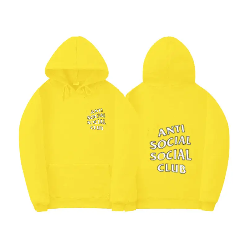 Anti Social Club Hoodie Orange Velvet 2021 — feature 4