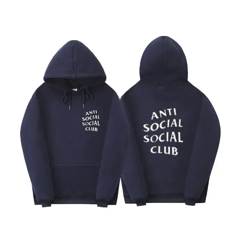 Anti Social Club Hoodie Orange Velvet 2021 - Image 7