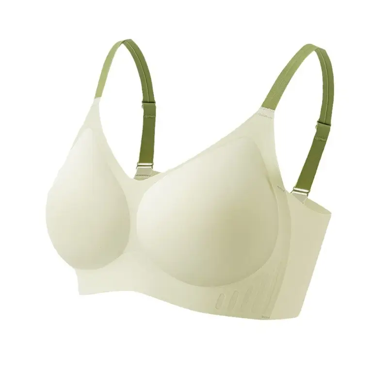 Foreign Trade Intimates Macaron Seamless Soft Support Pull-Up Fixed Cup Bra Push-Up Adjustable Latex Soft - Image 11