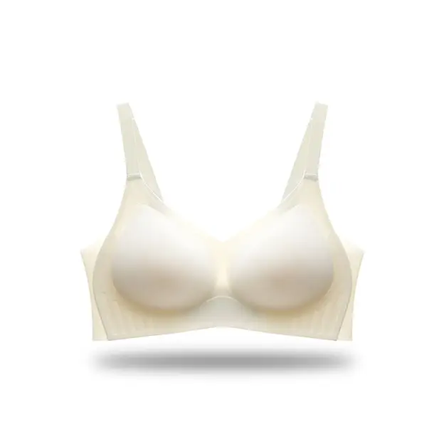 Foreign Trade Intimates Macaron Seamless Soft Support Pull-Up Fixed Cup Bra Push-Up Adjustable Latex Soft - Image 5