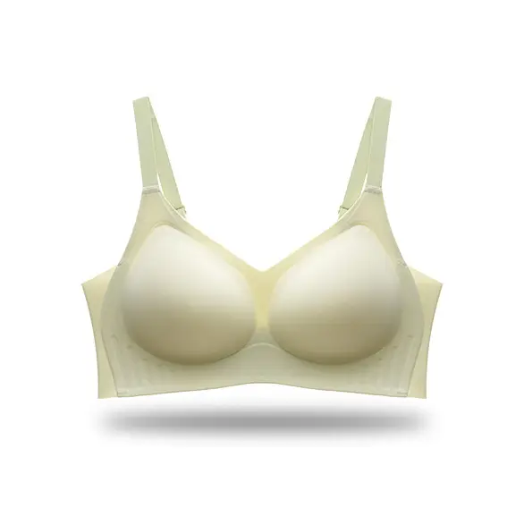 Foreign Trade Intimates Macaron Seamless Soft Support Pull-Up Fixed Cup Bra Push-Up Adjustable Latex Soft - Image 6