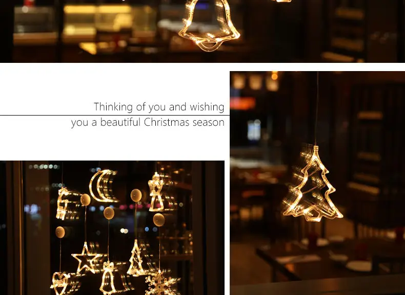 LED Moon Star Hanging Light 15cm Glass Decor — feature 4