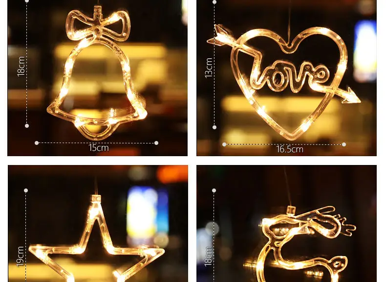 LED Moon Star Hanging Light 15cm Glass Decor — feature 7